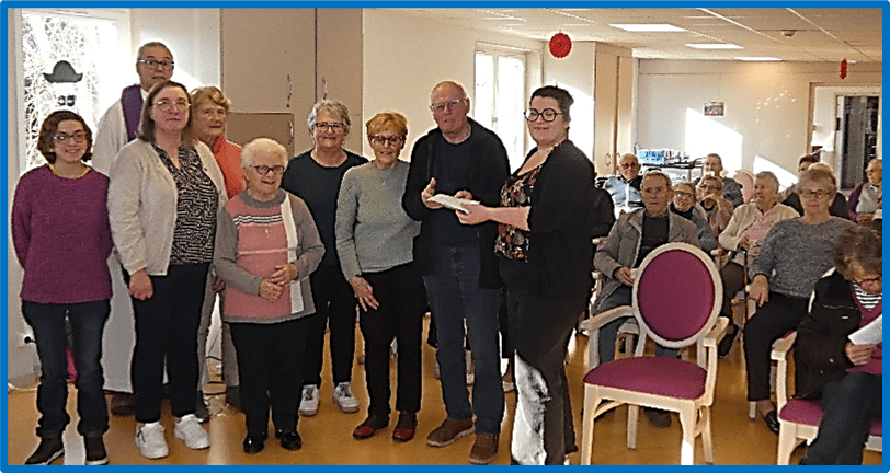 Remise de la somme de 584 € à l’association